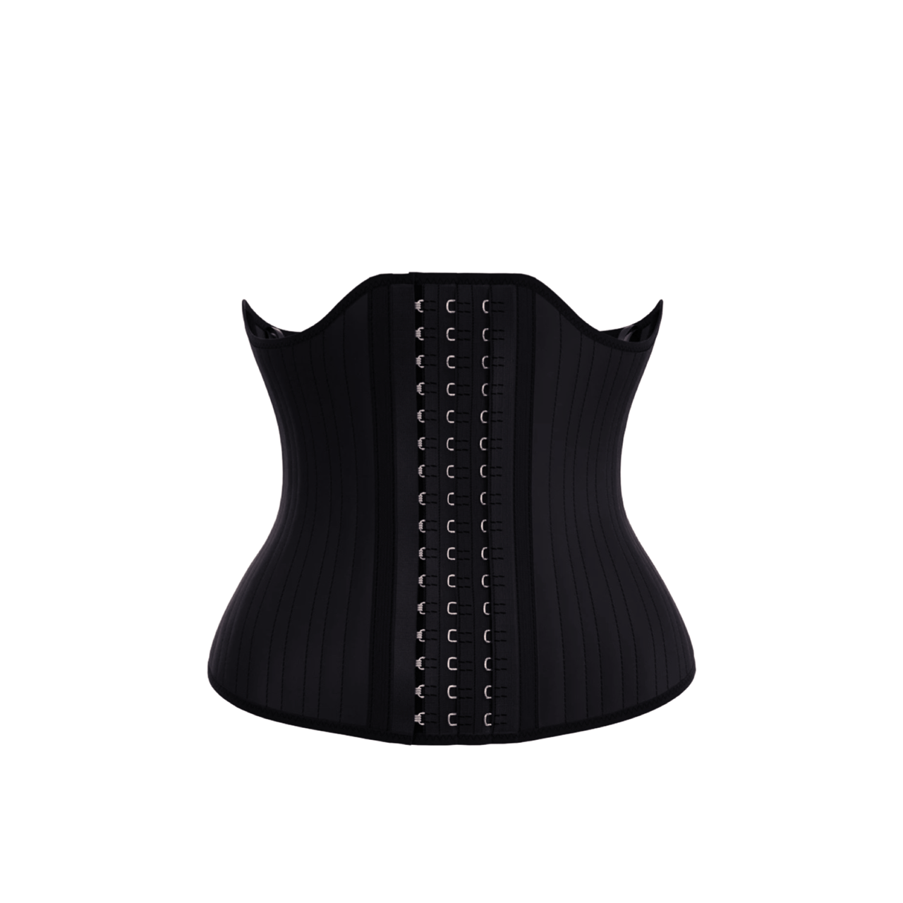 Short Torso 25 Steel Curved Waist Trainer Black