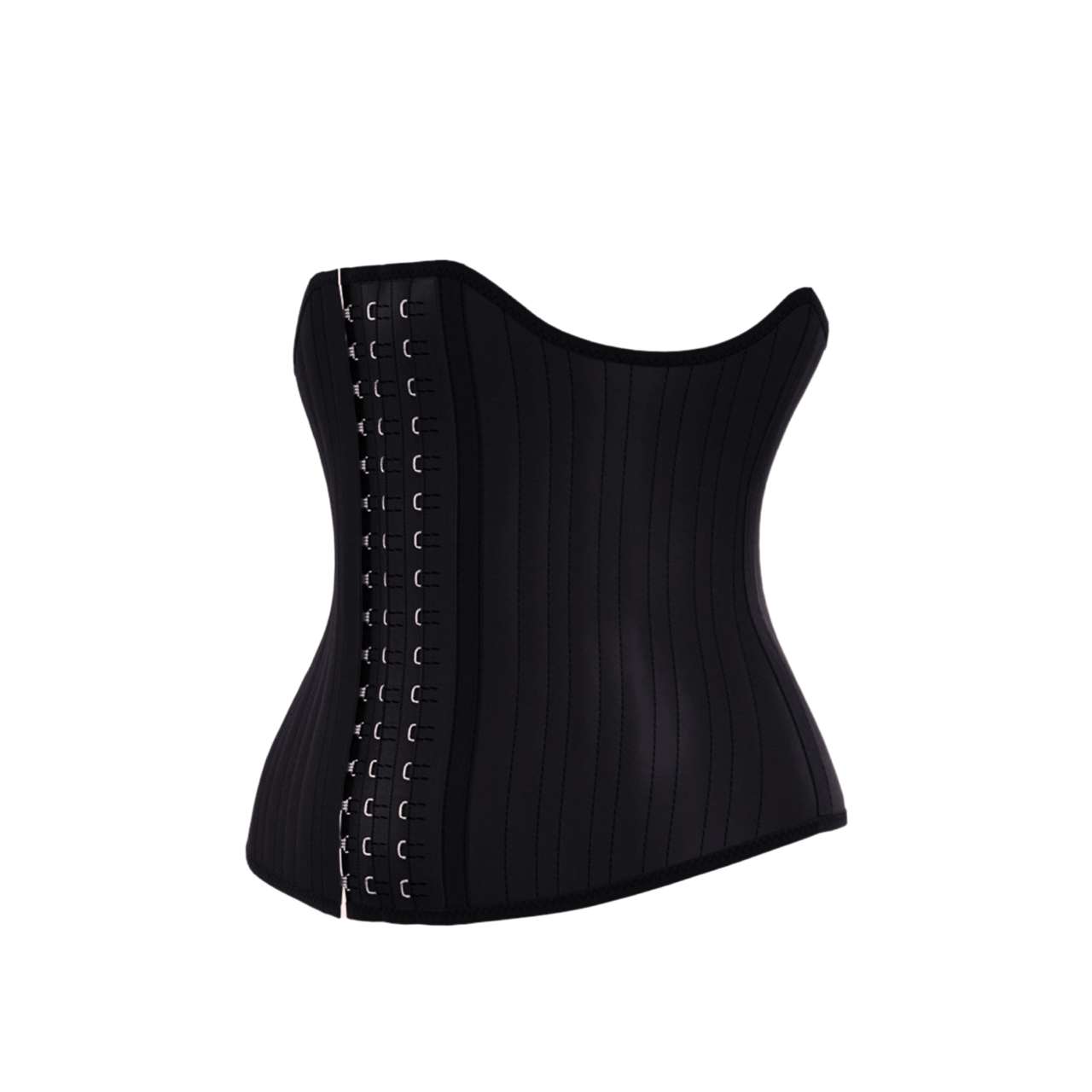 Short Torso 25 Steel Curved Waist Trainer Black