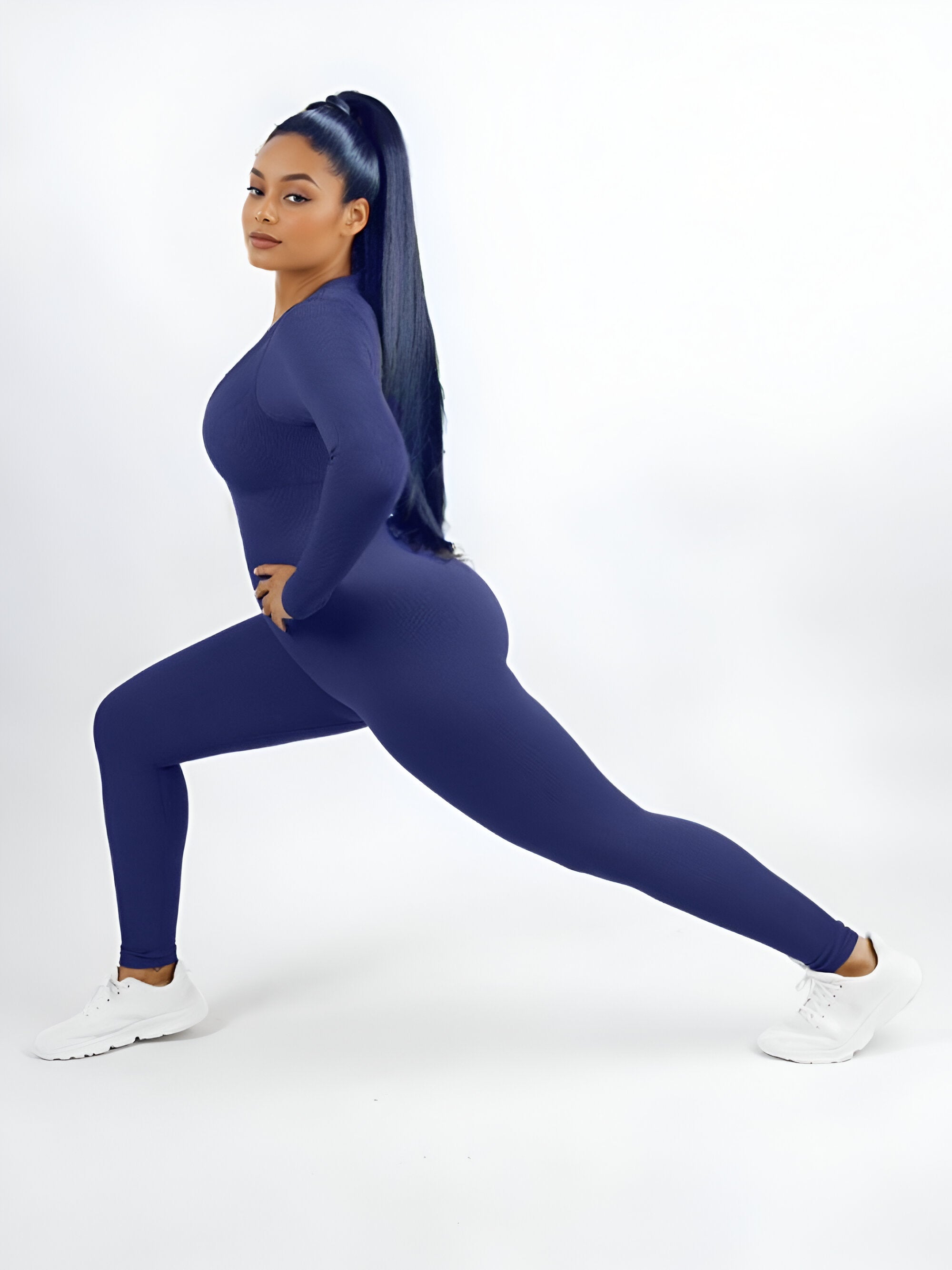 Button Jumpsuit - Navy Blue