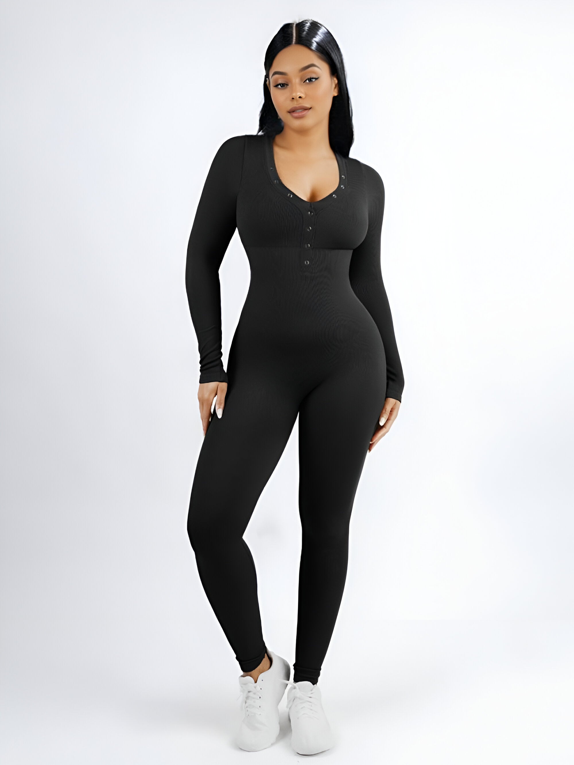 Button Jumpsuit - Black
