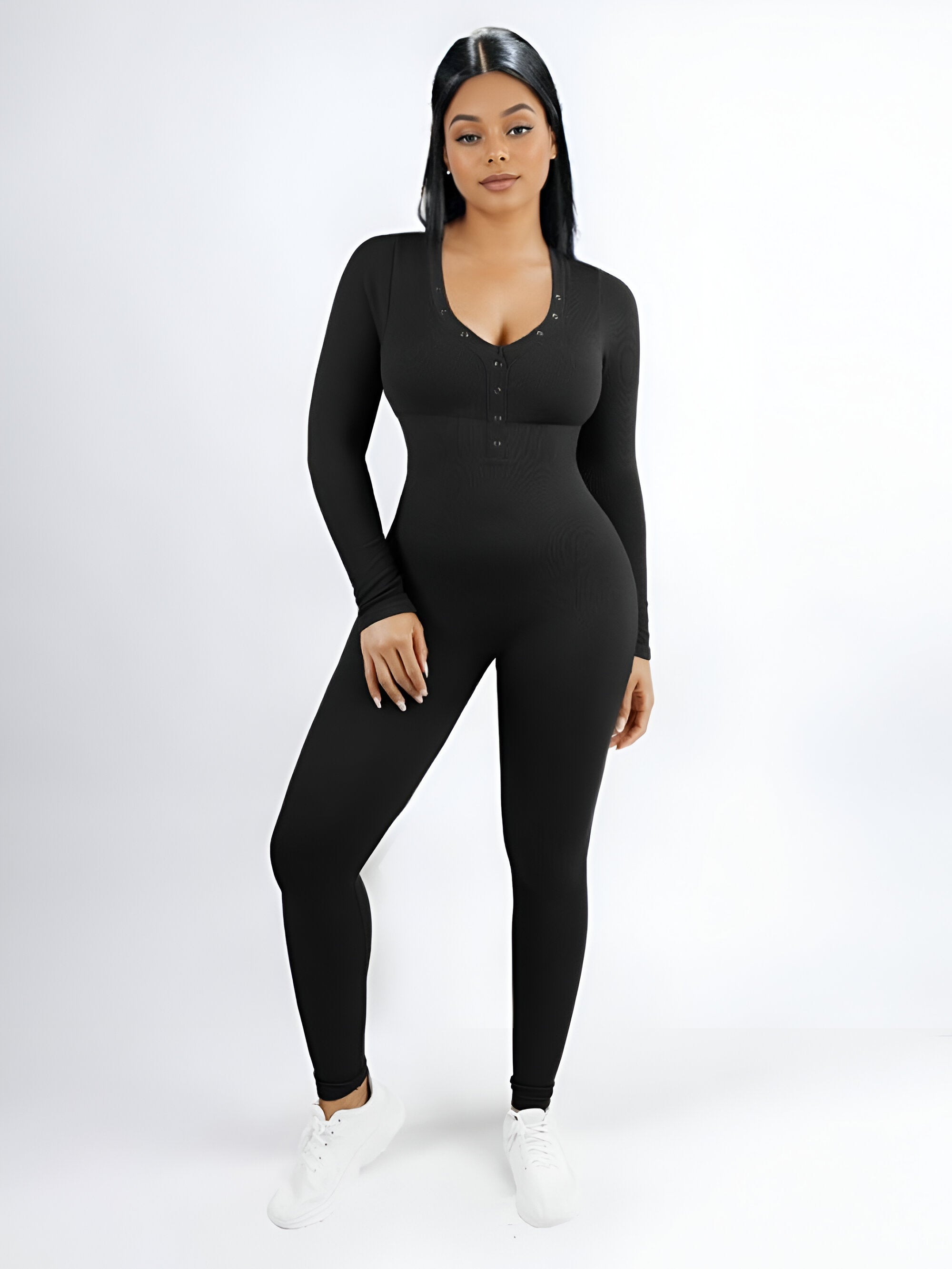 Button Jumpsuit - Black