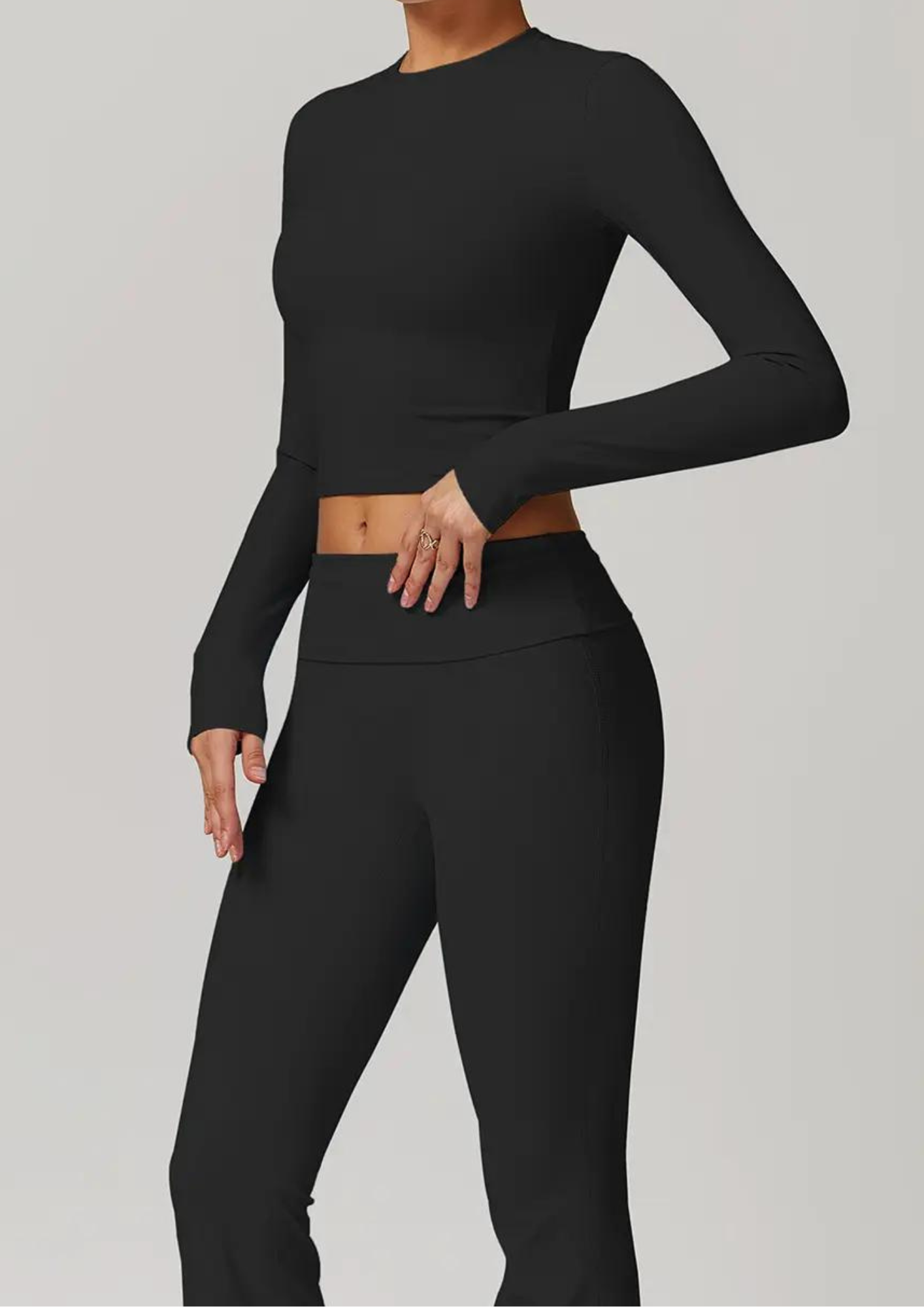 Soft Active Crop Top - Black