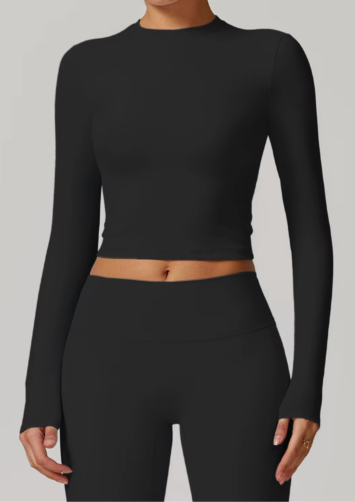 Soft Active Crop Top - Black