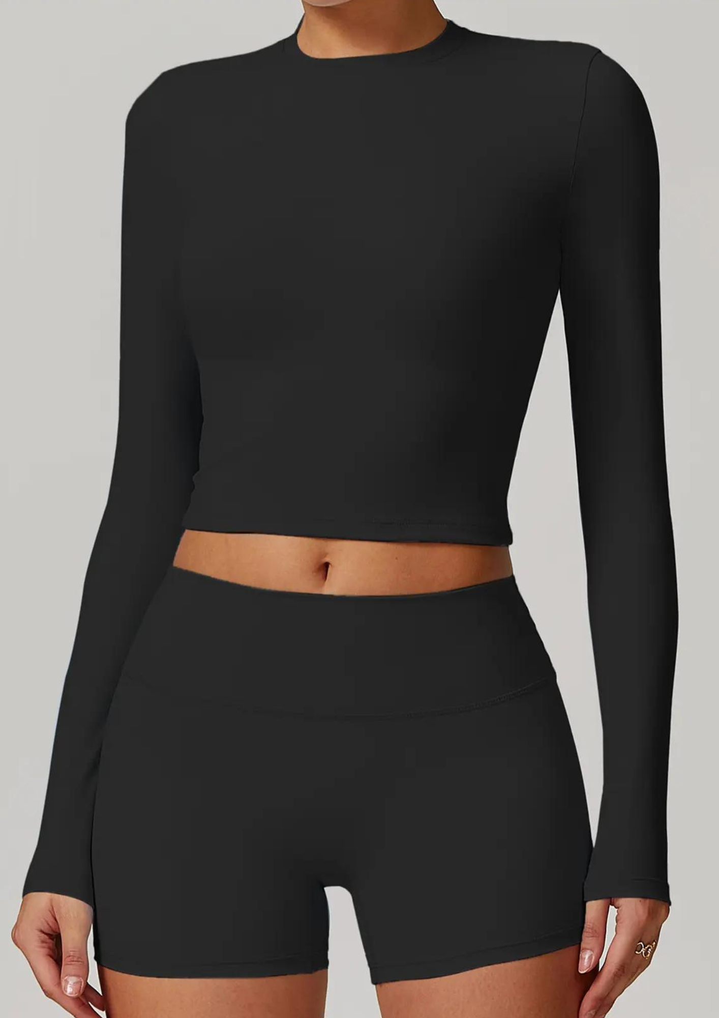 Soft Active Crop Top - Black