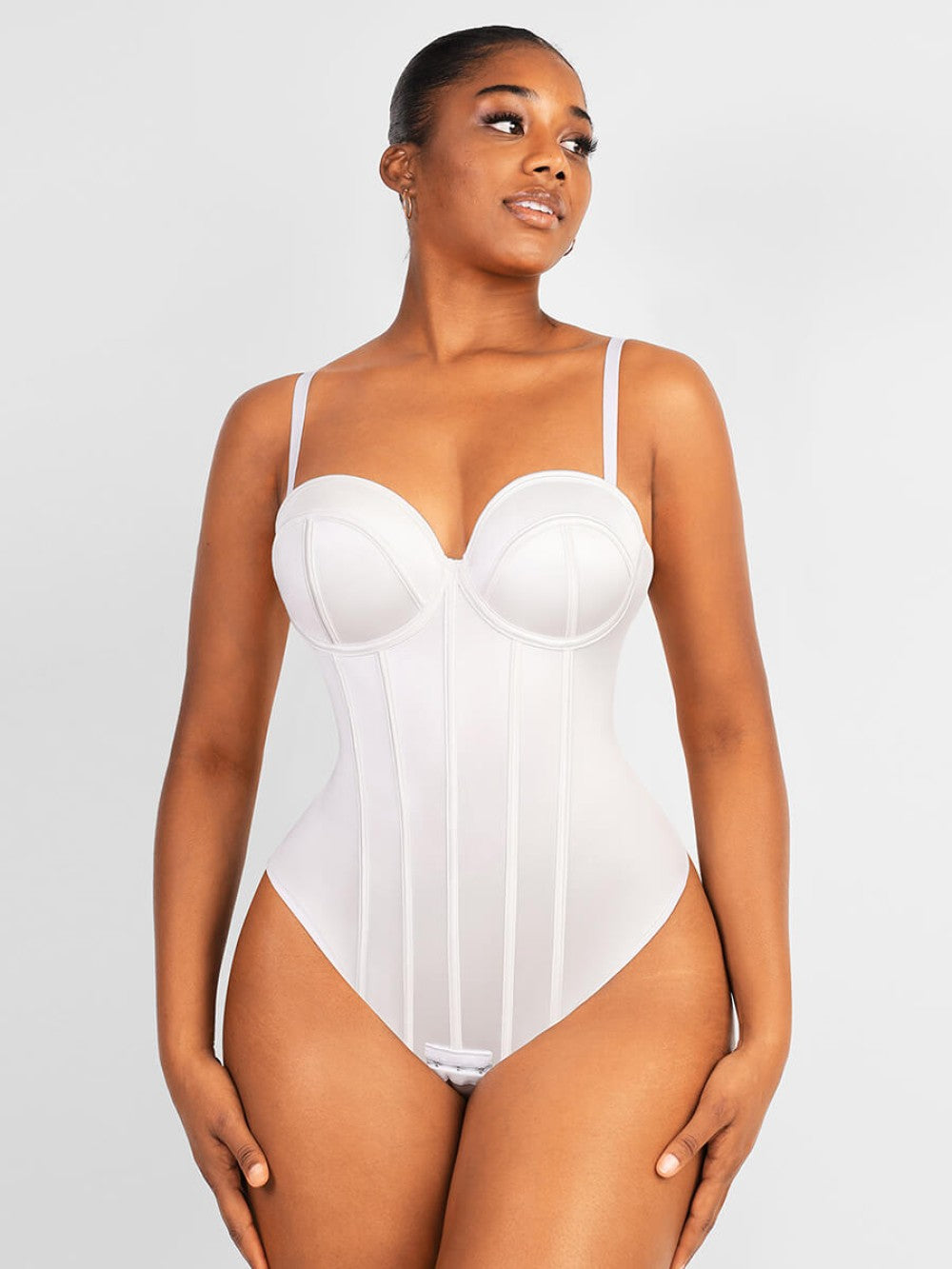 Glamor Corset Bodysuit - Marshmallow white