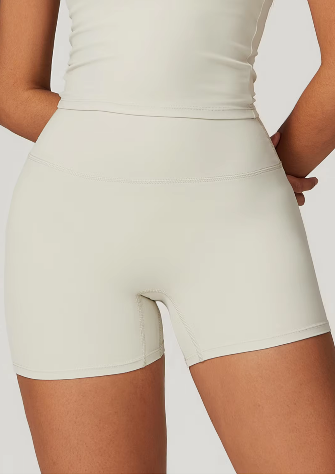 Soft Active Sport Shorts - Creme