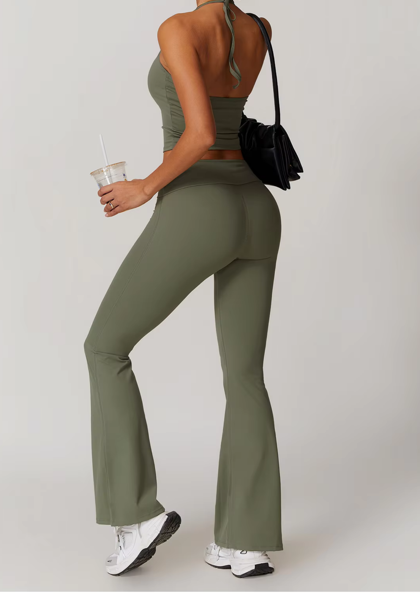 Soft Active Sport Legging -  Khaki Green