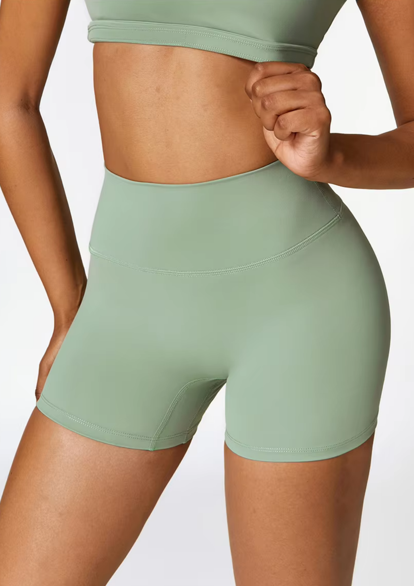 Soft Active Sport Shorts - Sage Green