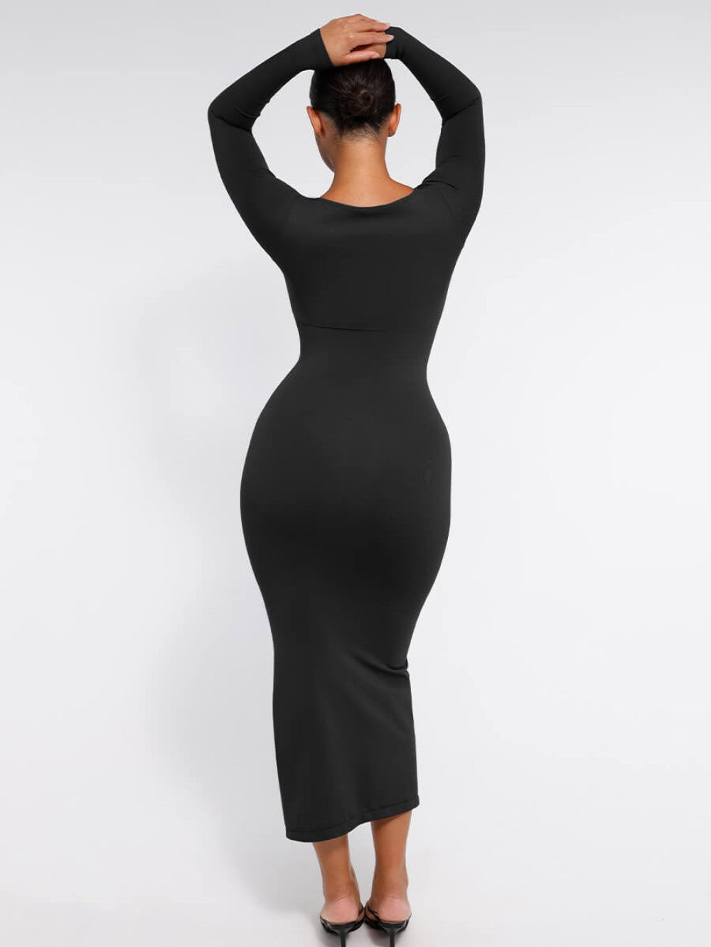 Midi Dress Long Sleeve - Blackberry