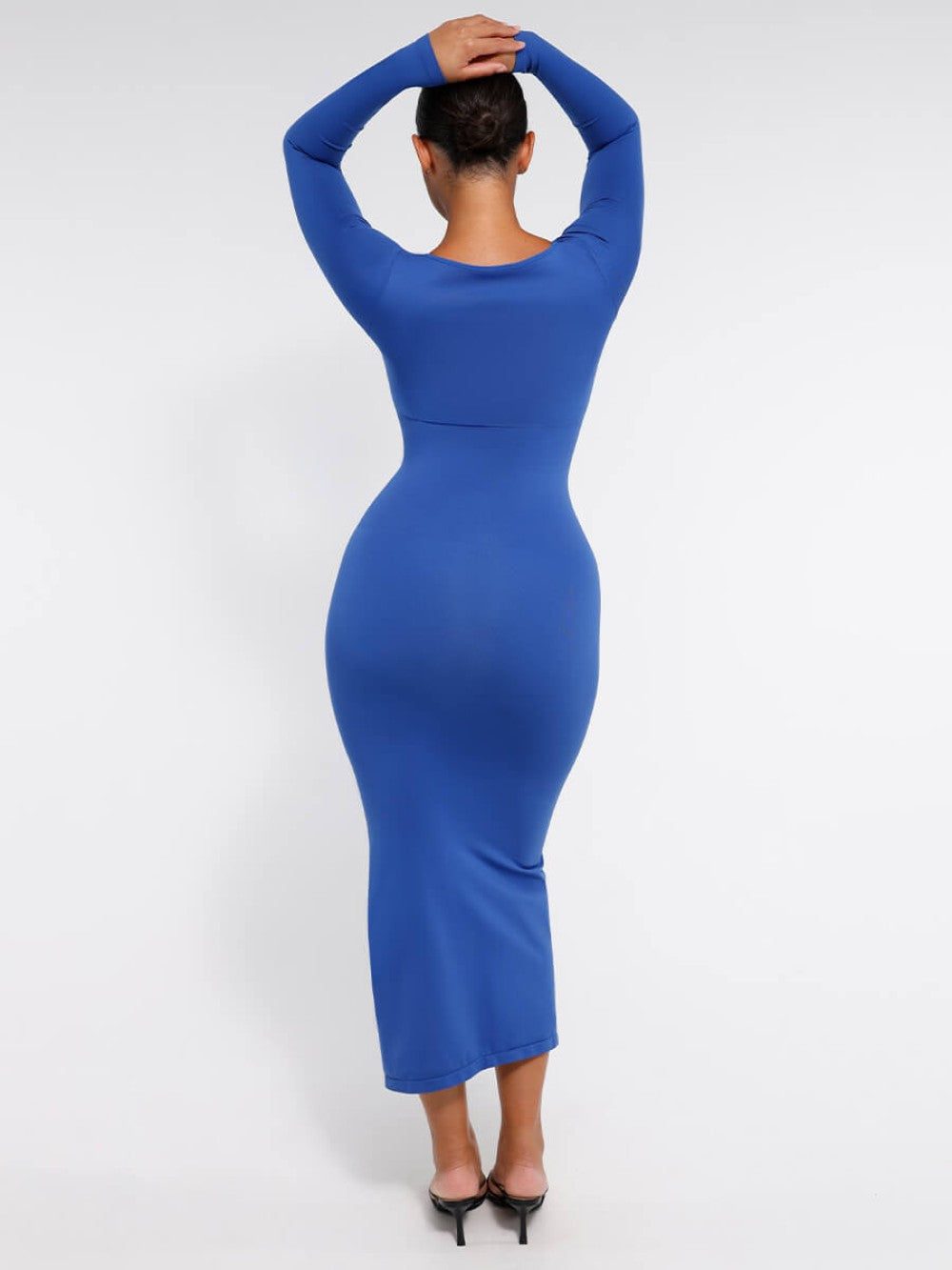 Midi Dress Long Sleeve - Royal Blue