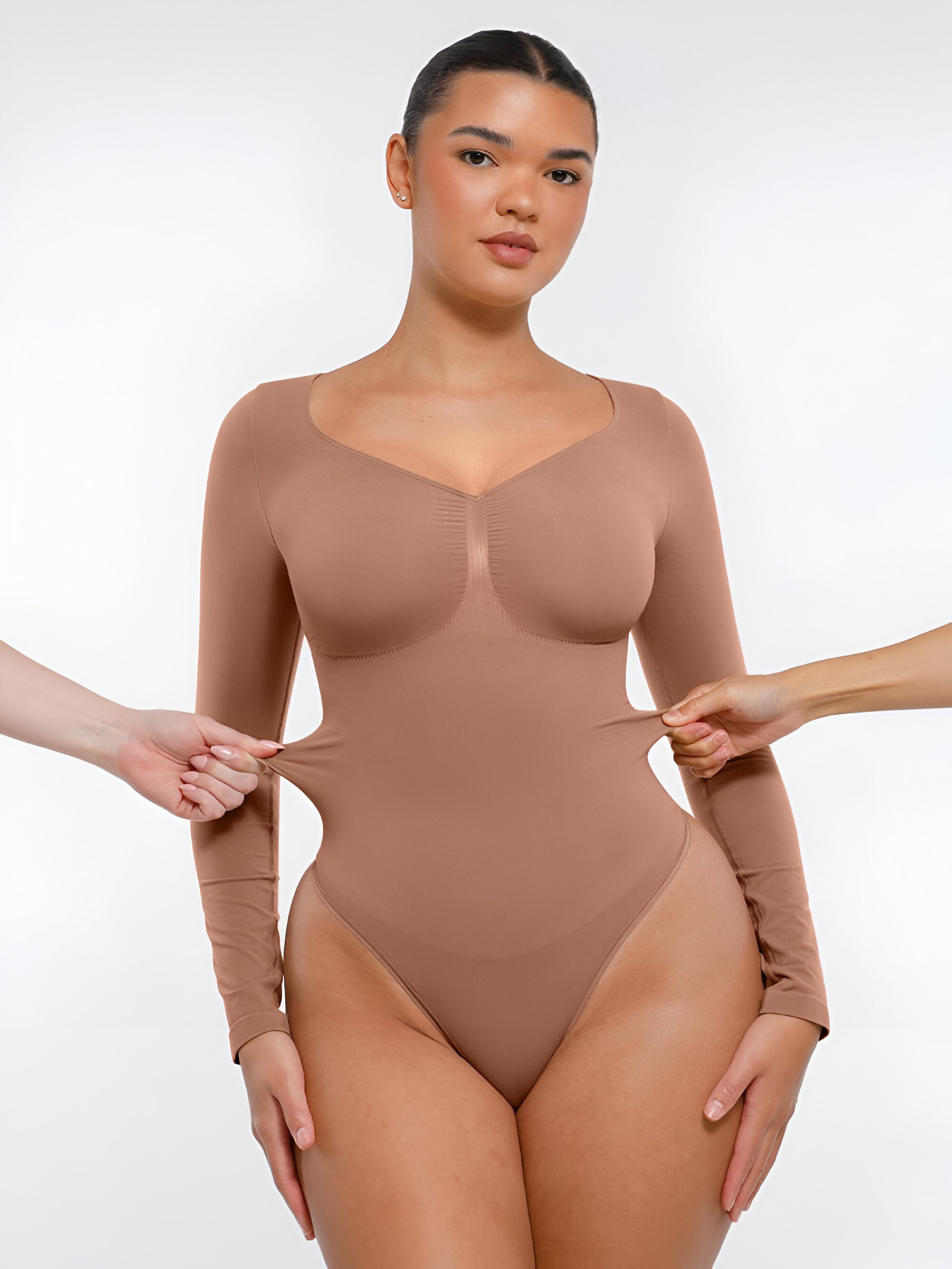 Heartshape Seamless Bodysuit - Mokka