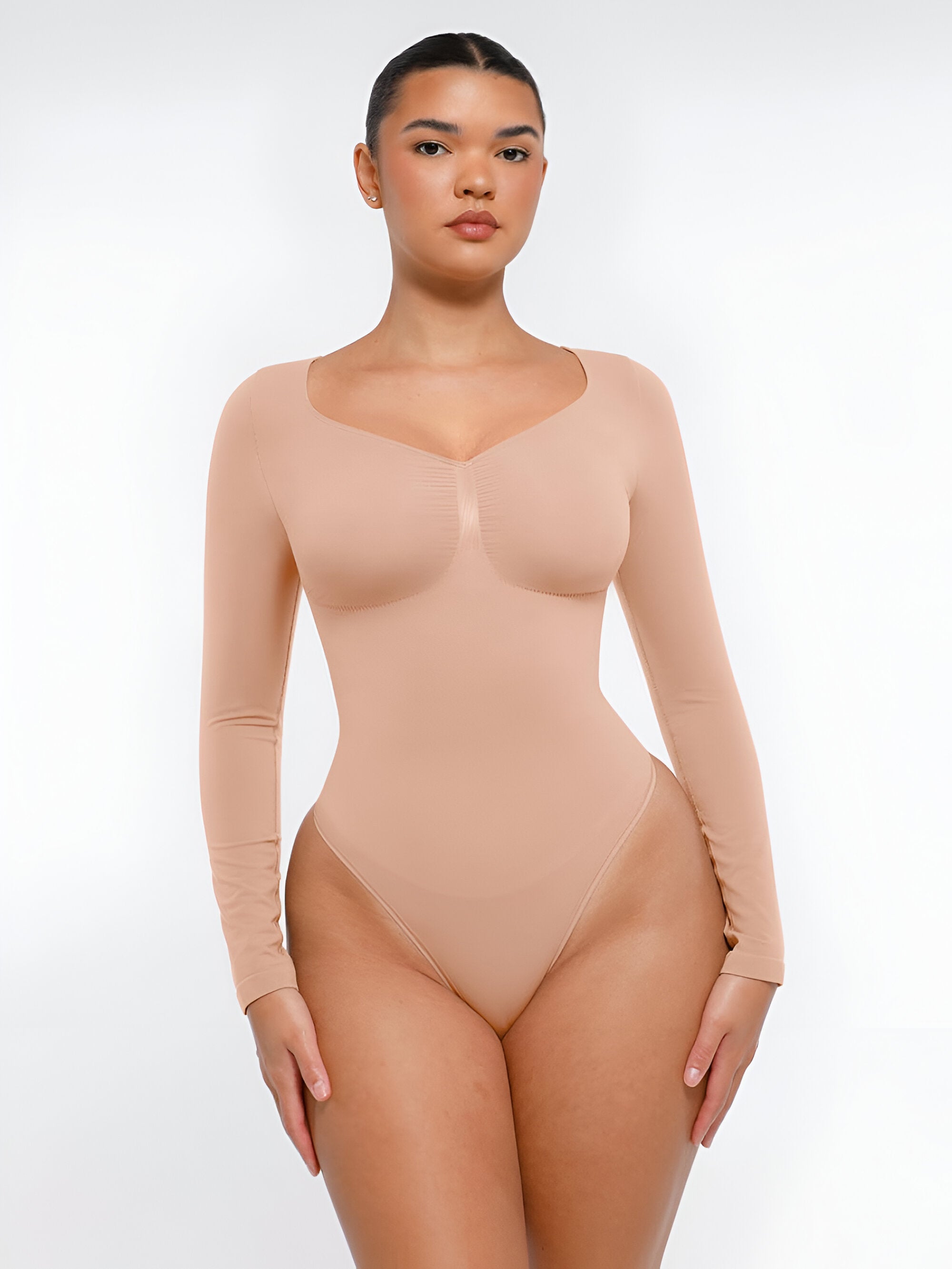 Heartshape Seamless Bodysuit - Nude