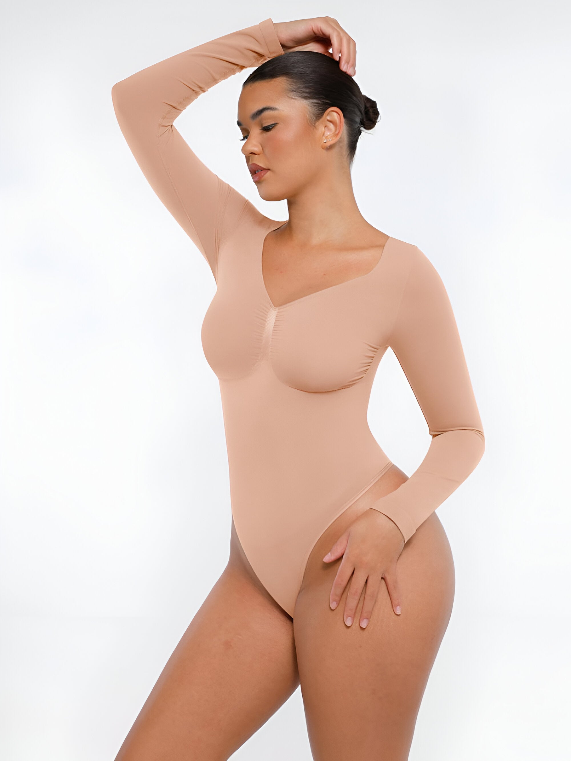 Heartshape Seamless Bodysuit - Nude