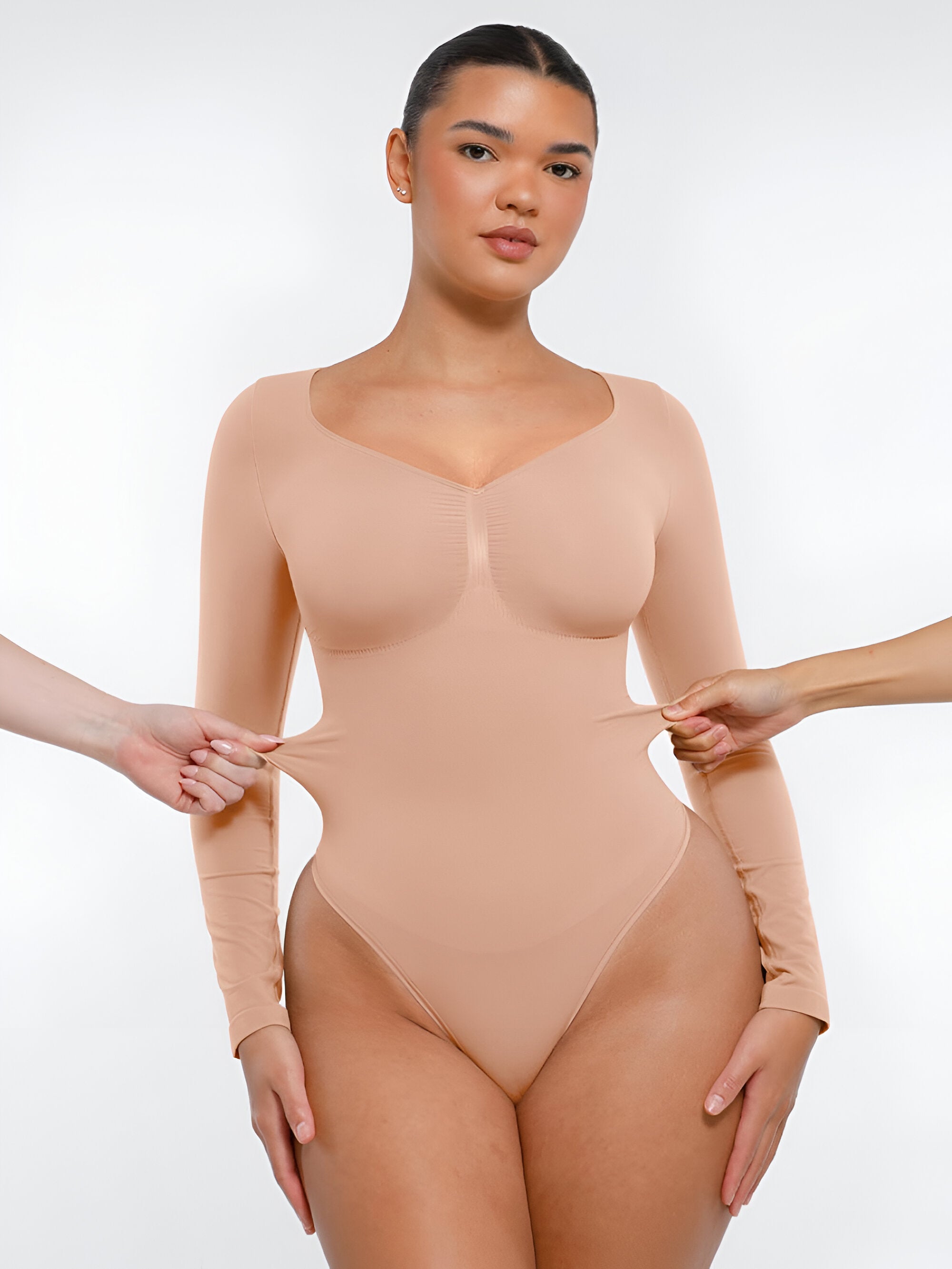 Heartshape Seamless Bodysuit - Nude