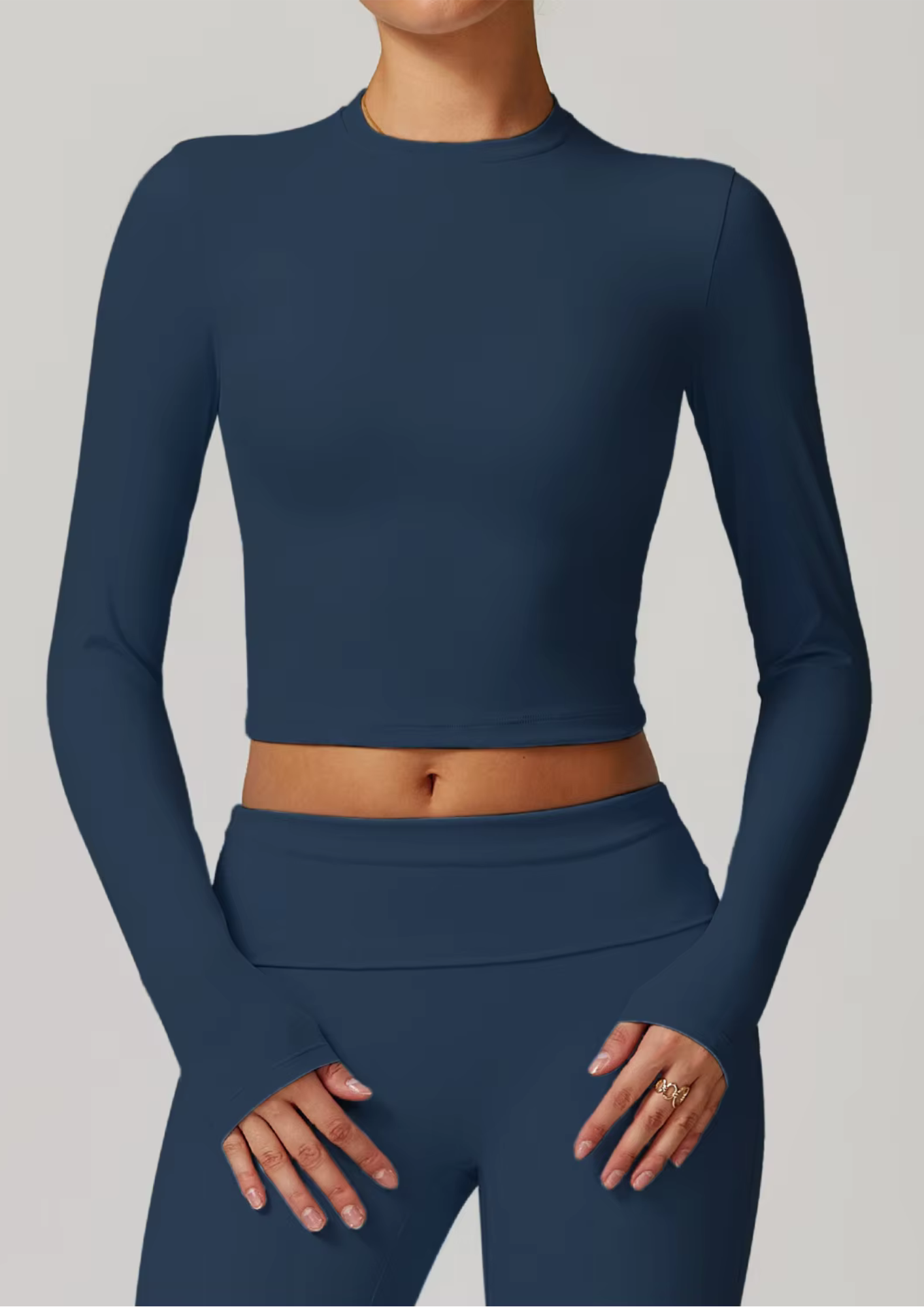 Soft Active Crop Top - Navy