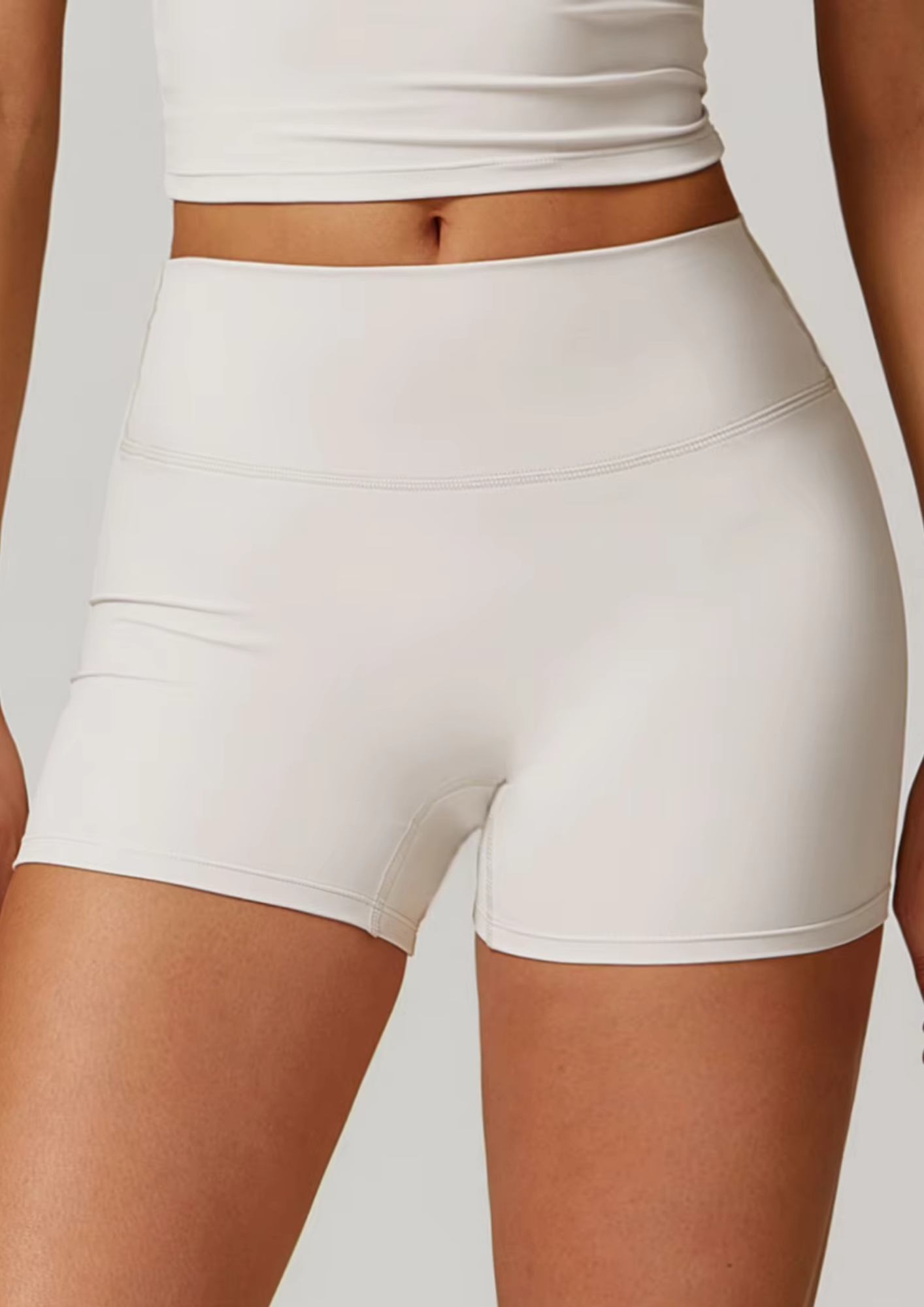 Soft Active Sport Shorts - Off White