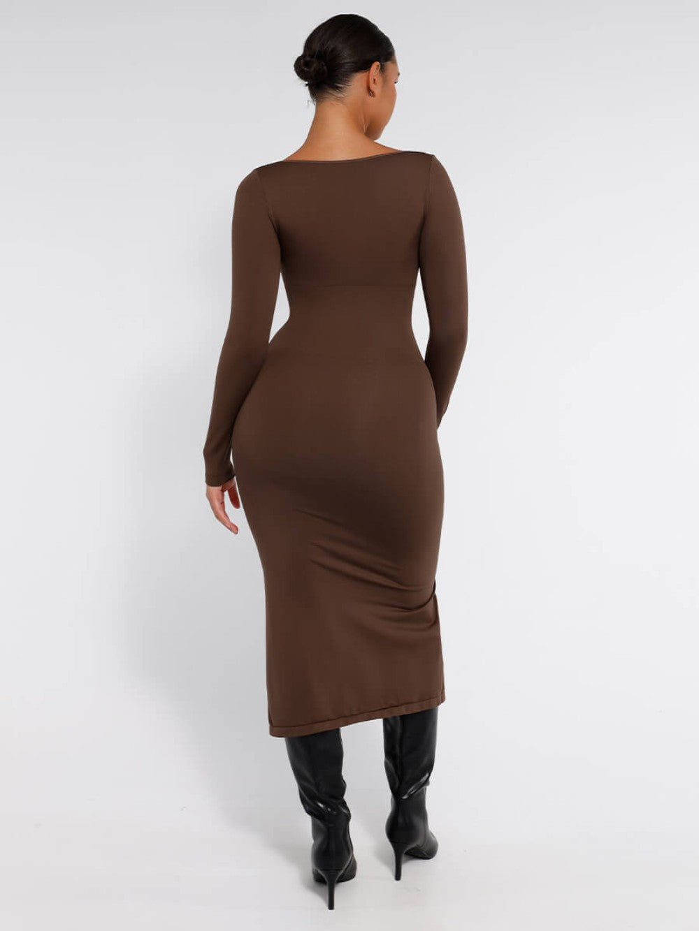 Midi Dress Long Sleeve - Hazelnut