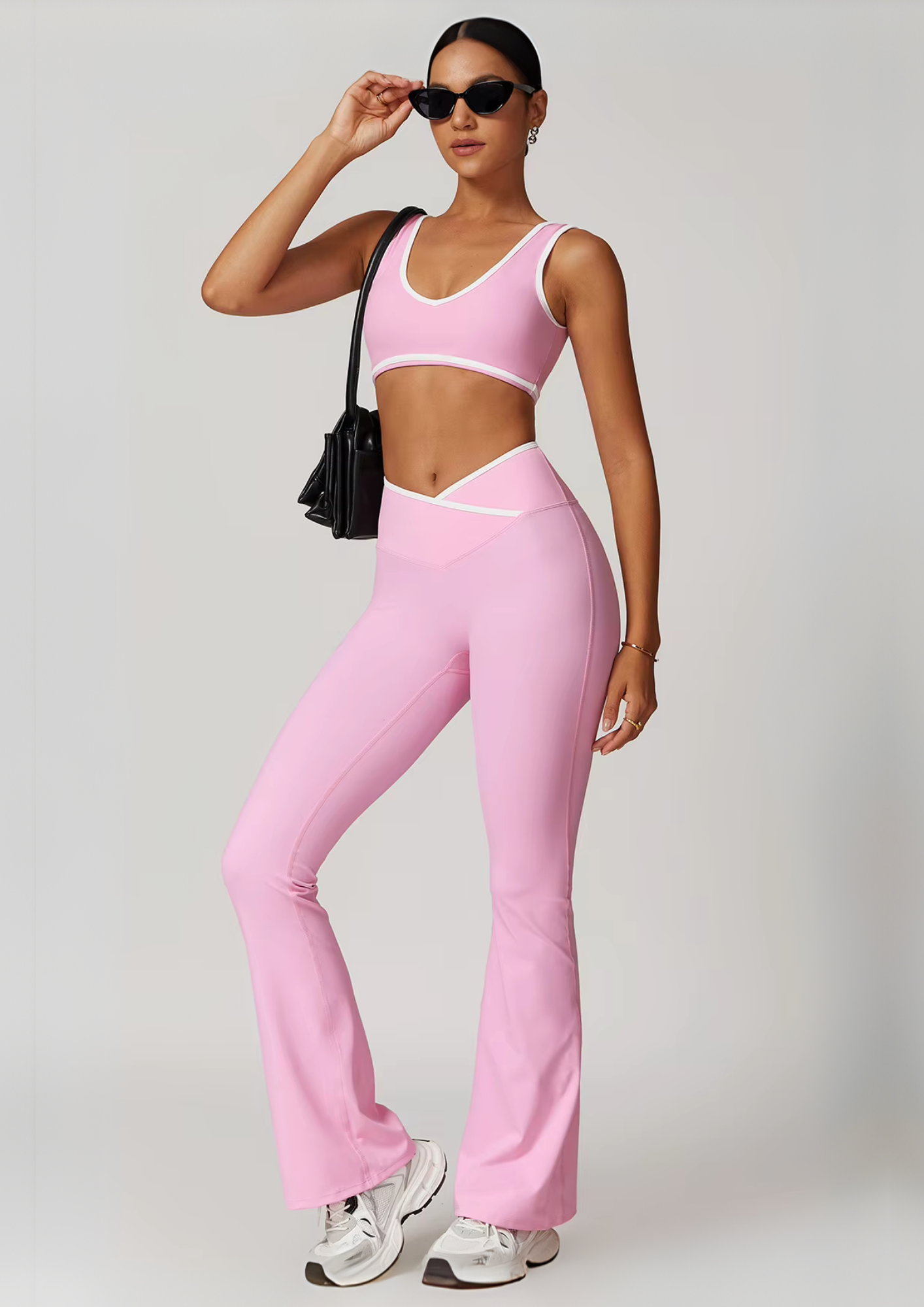 Contrast Gym Legging - Pink