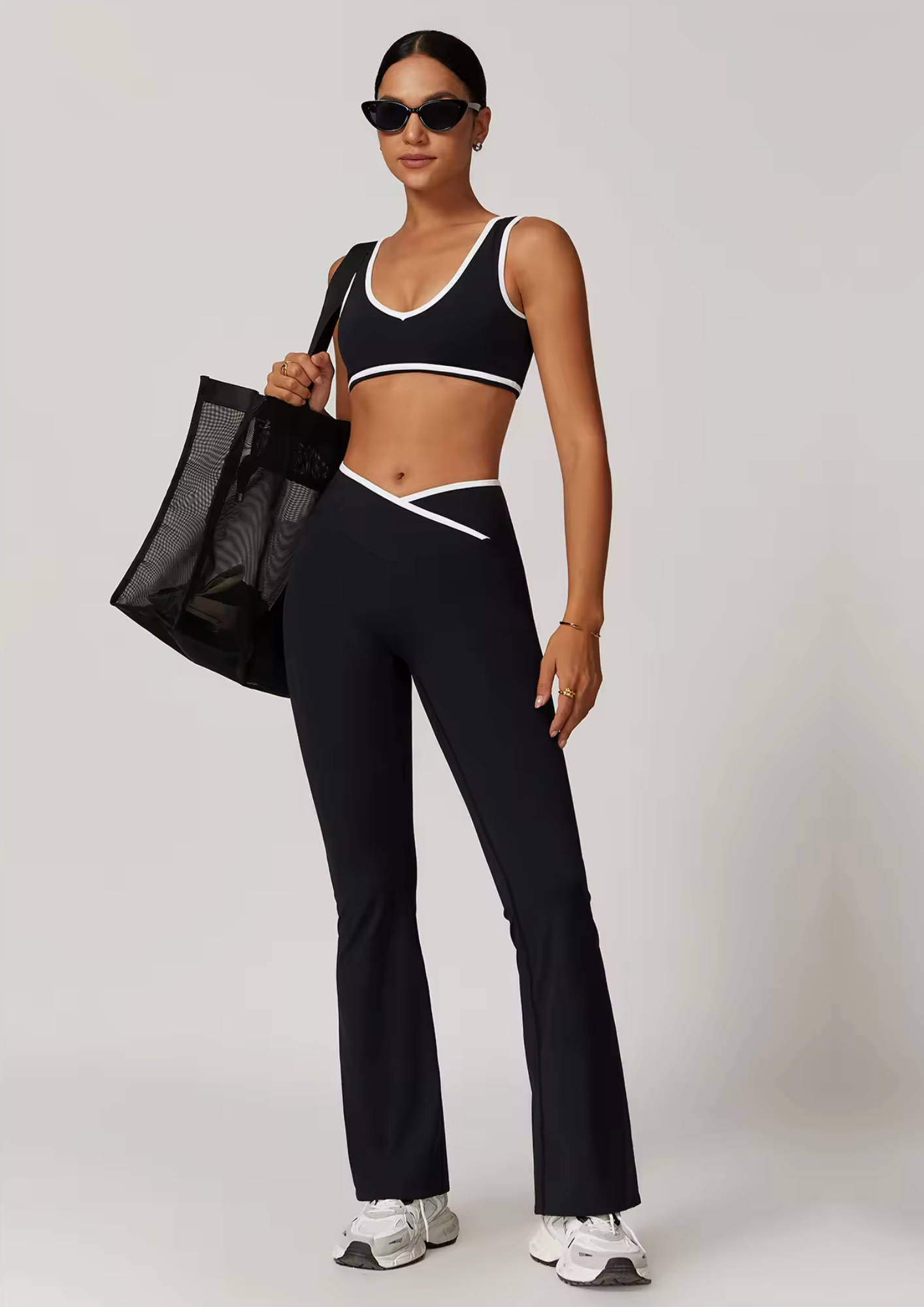 Contrast Gym Legging - Black